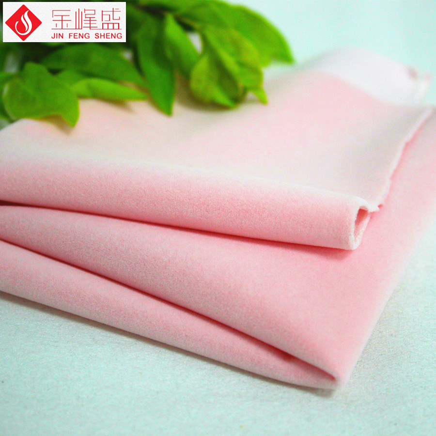 紅色針織長(zhǎng)毛植絨布