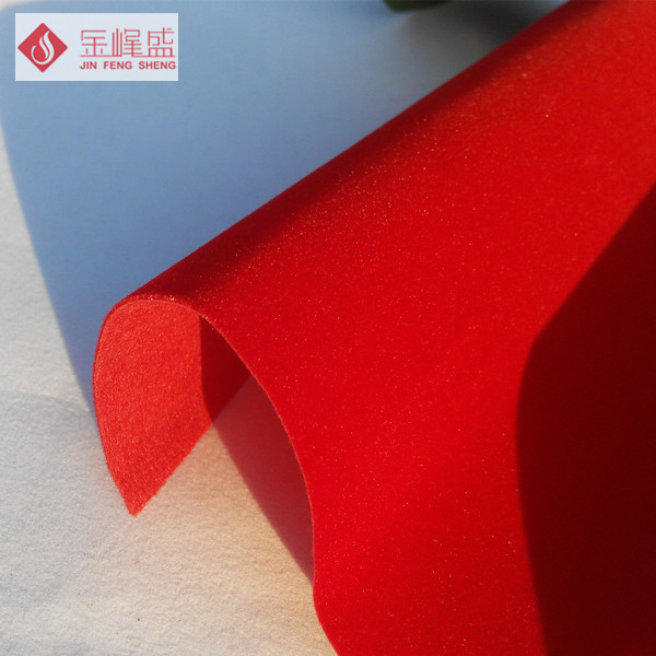 紅色無紡短毛植絨布 紅色無紡短毛植絨布