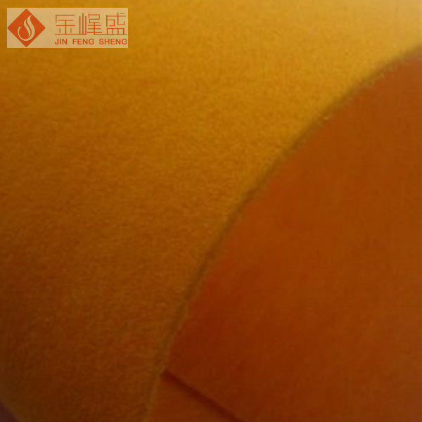 桔黃色水刺長毛植絨布(F1-C407032) 桔黃色水刺長毛植絨布(F1-C407032)