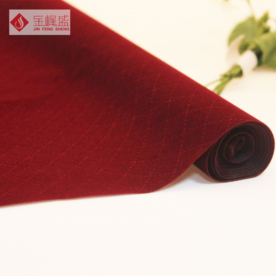 紅色壓花植絨布(A06.D3.0805) 紅色壓花植絨布(A06.D3.0805)