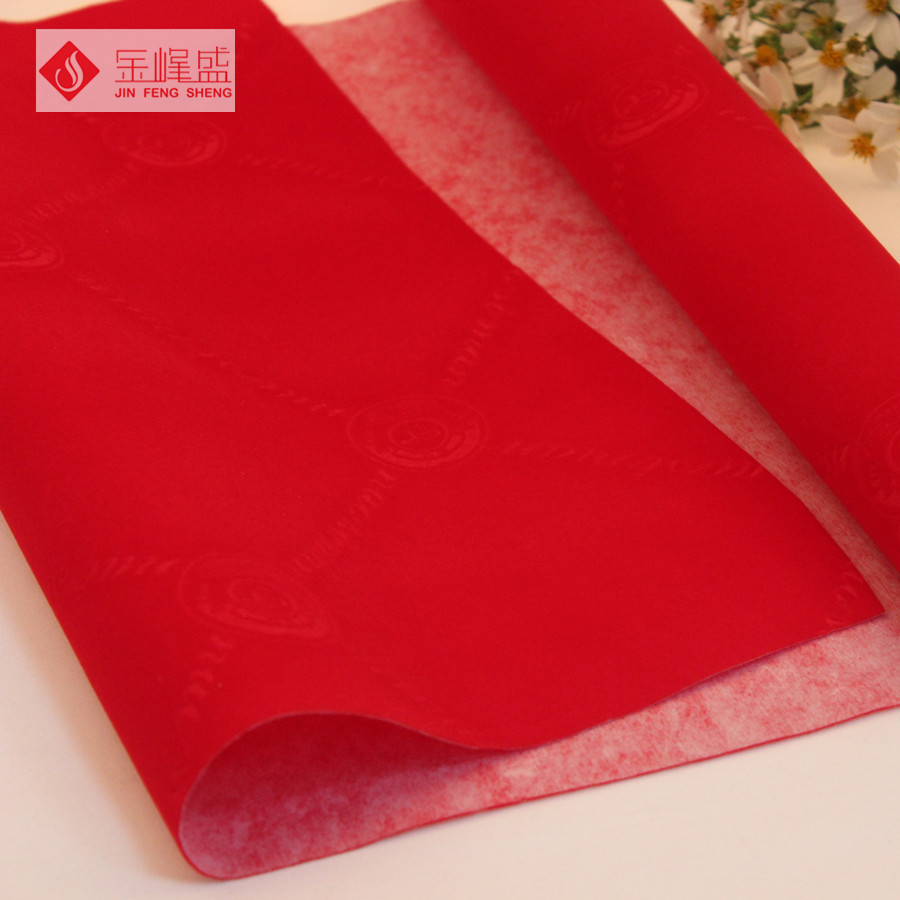 紅色壓花植絨布(A01.C3.0388) 紅色壓花植絨布(A01.C3.0388)