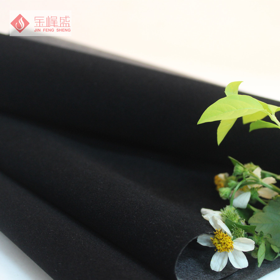 黑色水刺短毛植絨布(B1-D0001) 黑色水刺短毛植絨布(B1-D0001)