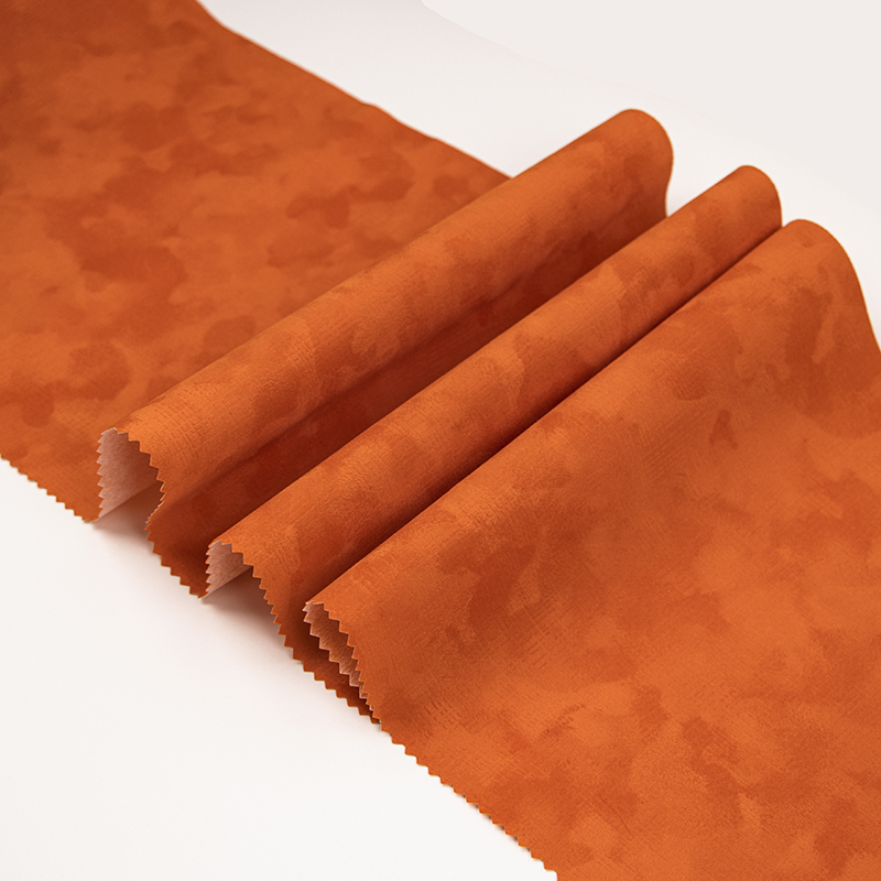 桔黃色棉布底雙面長毛植絨布(F04.P4.0537) 桔黃色棉布底雙面長毛植絨布(F04.P4.0537)