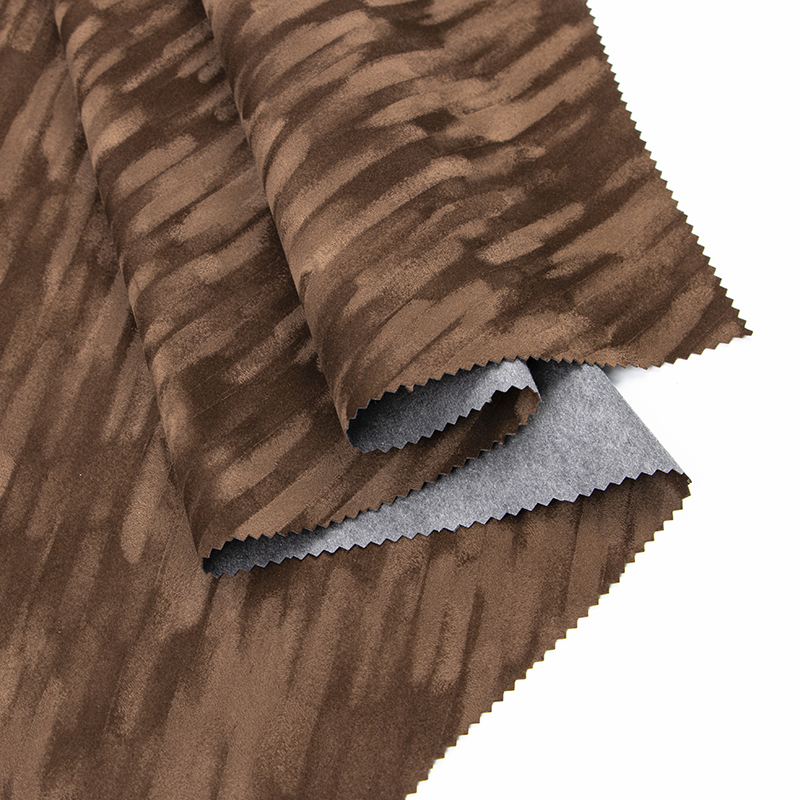 棗紅色無紡底印花植絨布 棗紅色無紡底印花植絨布